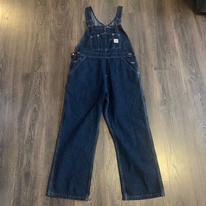 VTG Carhartt Overalls NWT Blue Jean Bibs Carpenter Dungarees 14X28 WR007 HDK